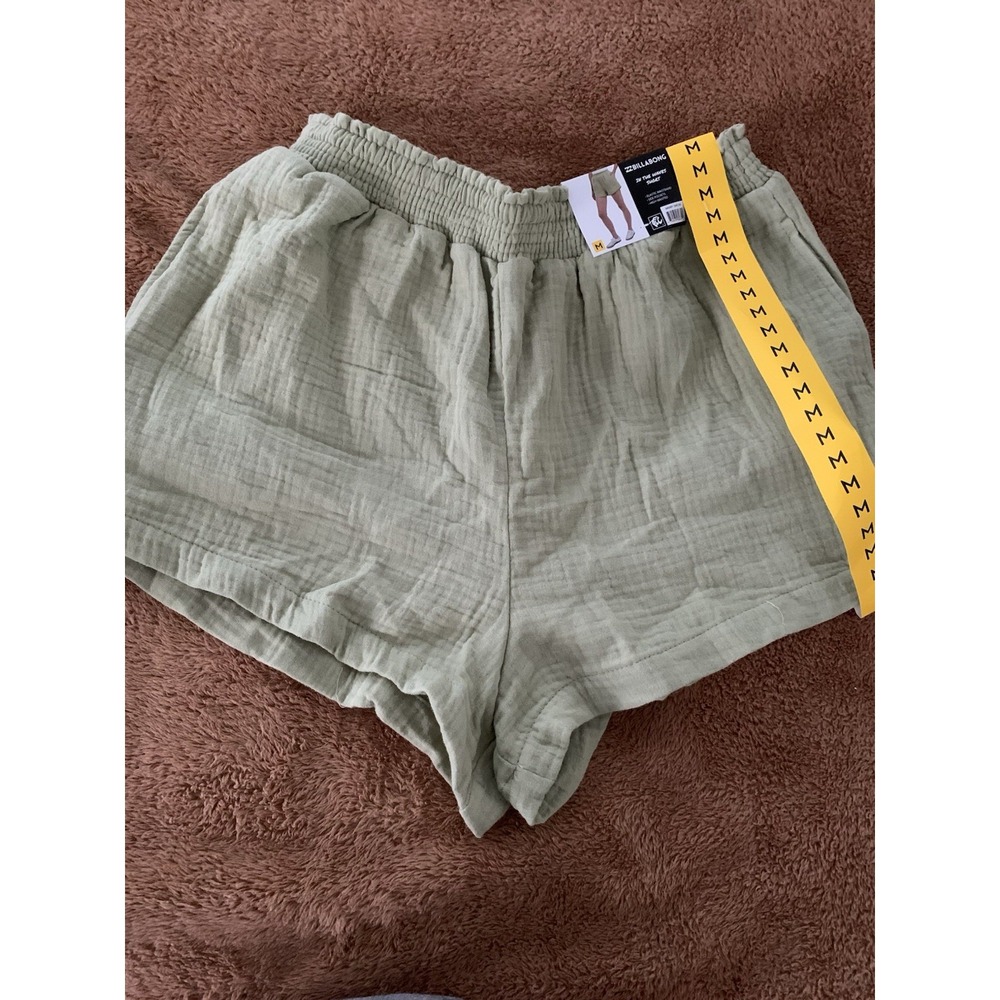 Billabong Women's In the Waves Shorts Lt Olive Green Size M Medium NEW NWT